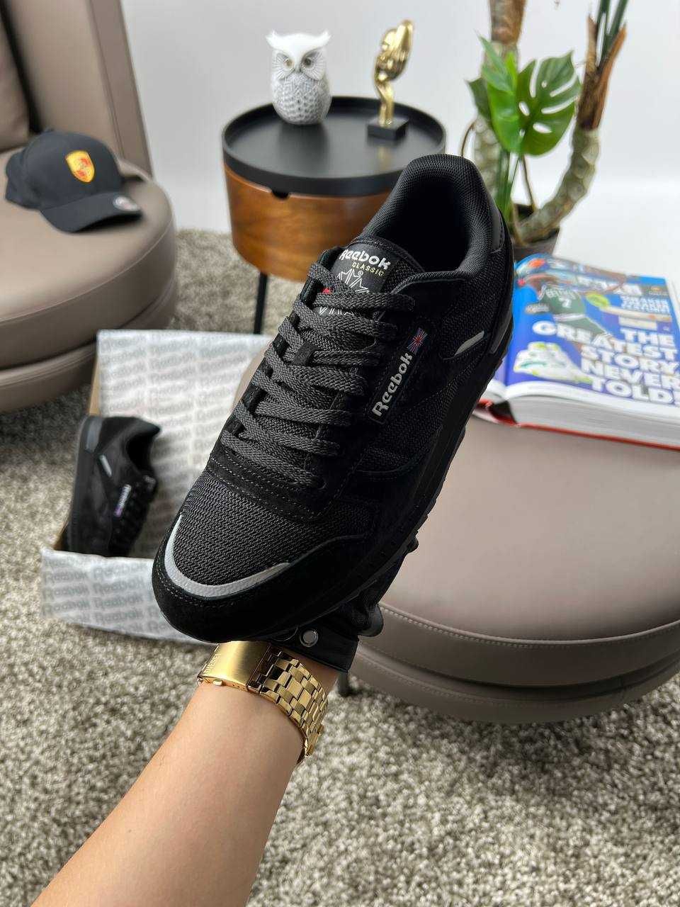 Чоловічі кросівки рібок Reebok Classic New Black [41,42,43,44,45,46]
