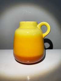 Piękny szliwiony ceramiczny wazon. Stara ceramika West Germany