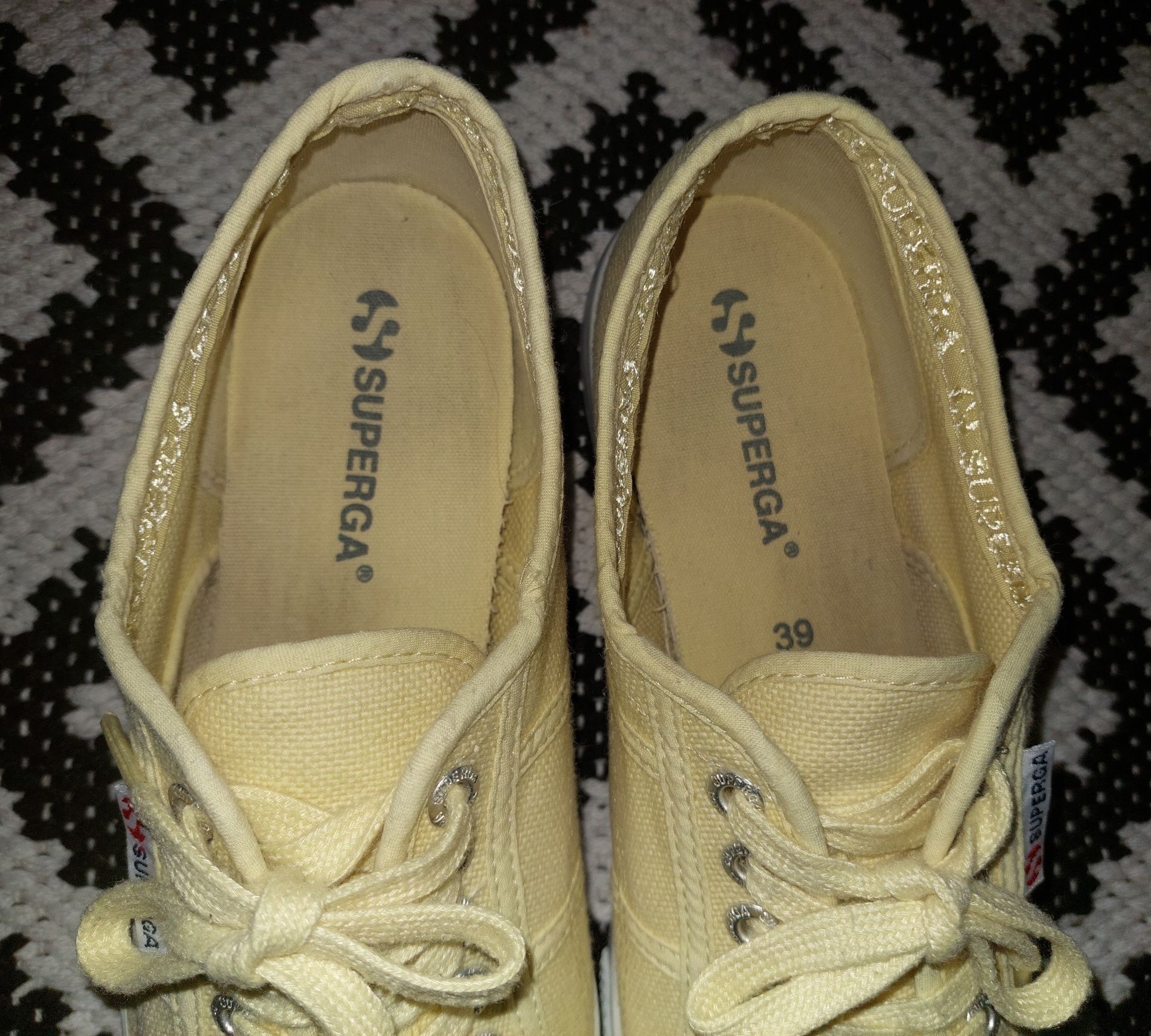 Superga trampki platforma Żółte 39