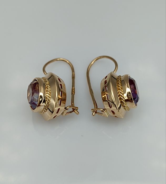 Винтажные советские золотые серьги 583 побы СЮ