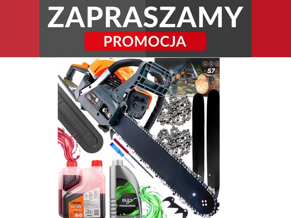 Promocja! Nowa Piła Spalinowa Pilarka do drewna łańcuchowa 5,7km