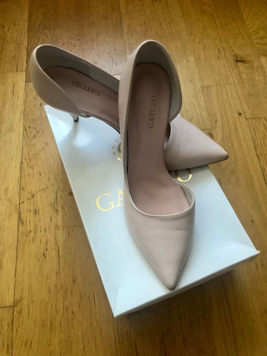 Piękne pantofle szpilki czółenka skóra naturalna  Gatuzo 39 jak NOWE