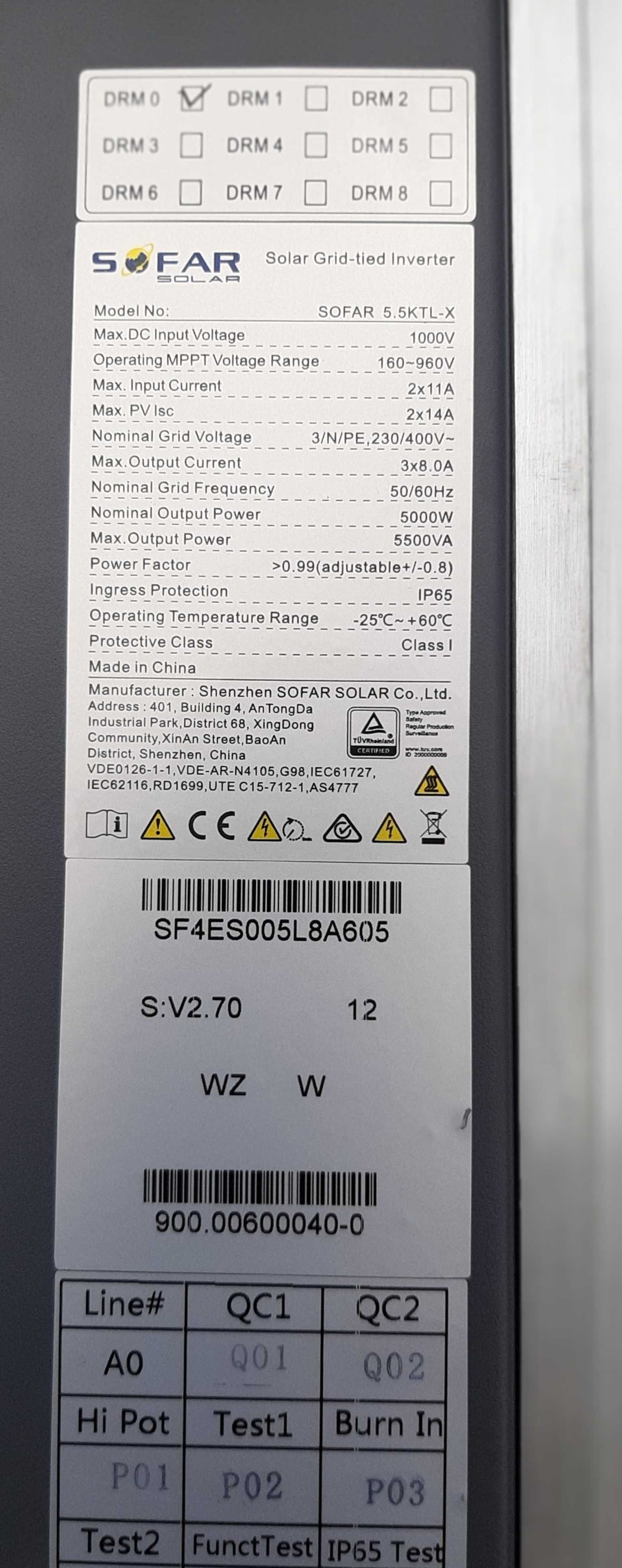 Falownik Sofar 5.5 KTL-X
