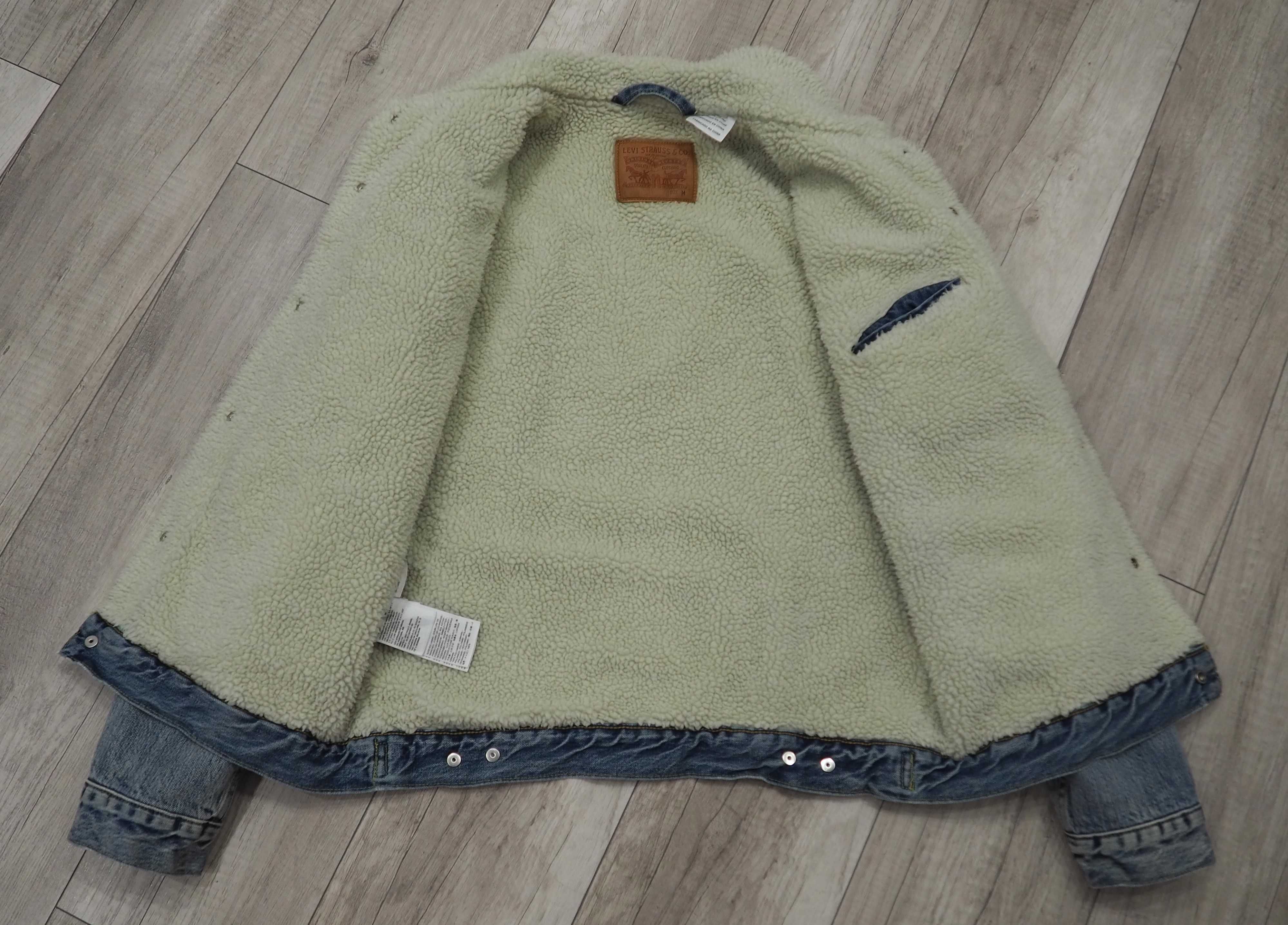 Levi's_ Sherpa jacket_męska kurtka jeansowa na misiu_teddy_rozmiar S/M