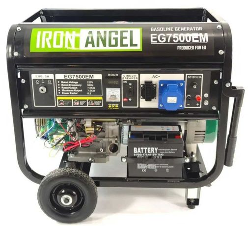 Генератор бензиновый 7.5 кВт Iron Angel EG 7500 100% Медь Нидерланды
