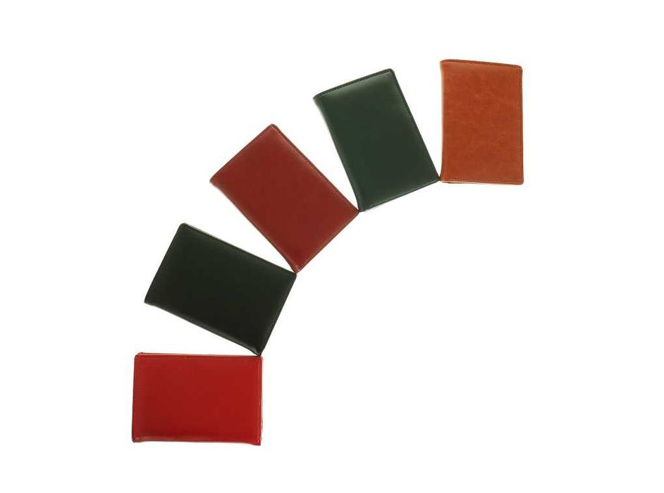 Skórzane etui okładka na dowód rejestracyjny osobisty karty zielona