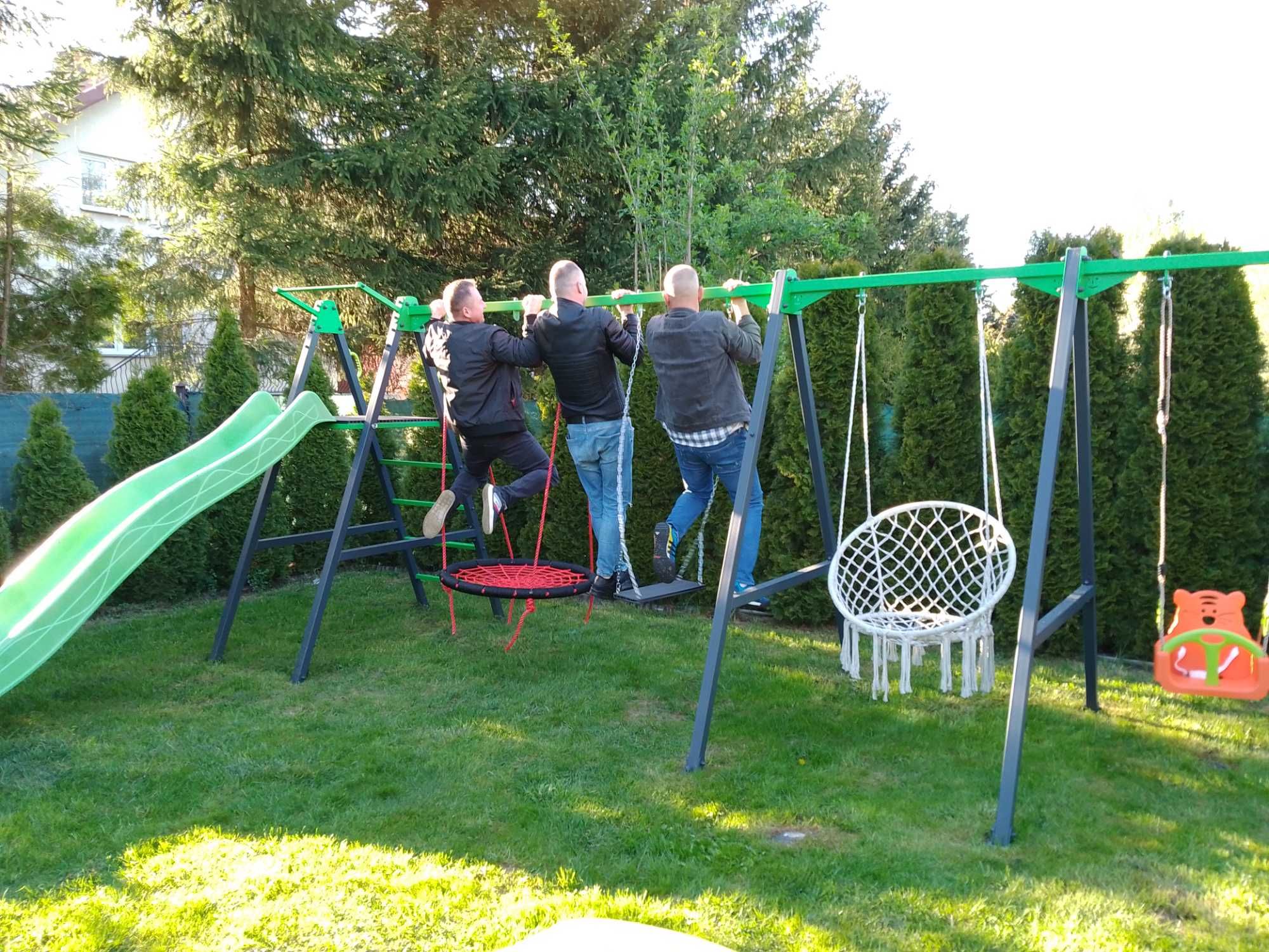 Huśtawka ogrodowa stelaż plac zabaw