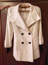 Кашемировый белый пиджак (полупальто)
