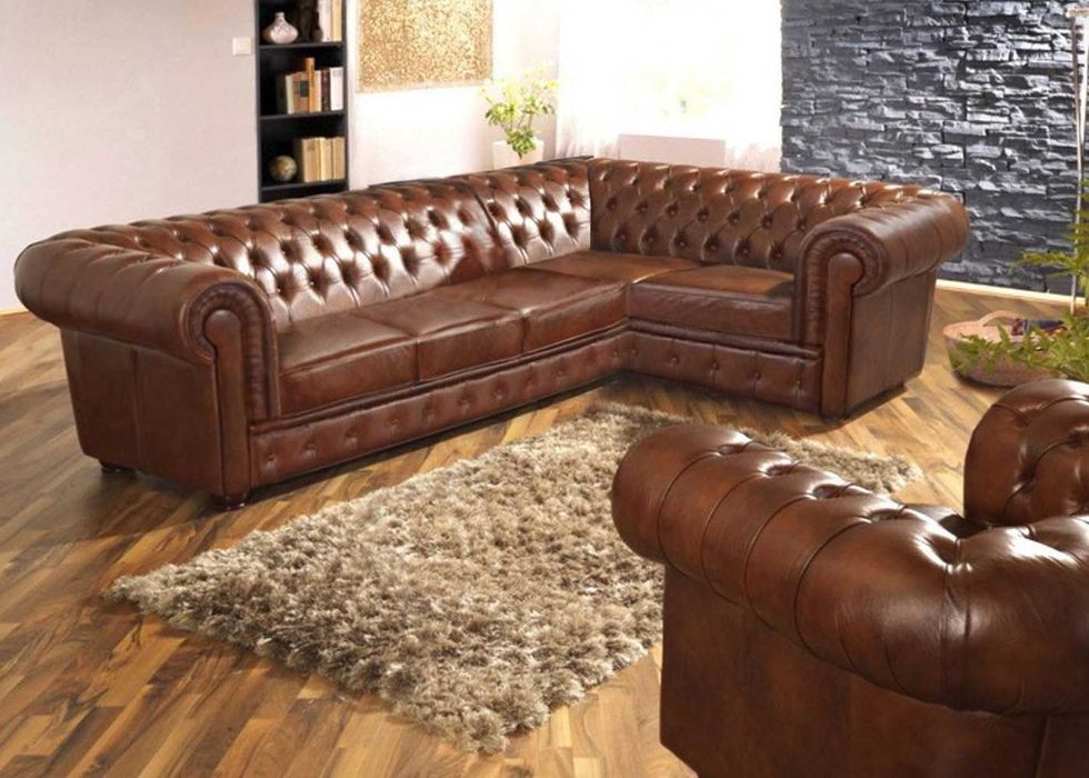 Luksusowy narożnik WINDSOR na zamówienie - Naturalna skóra bydlęca