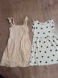 Dwie sukienki dla dziewczynki 122/128