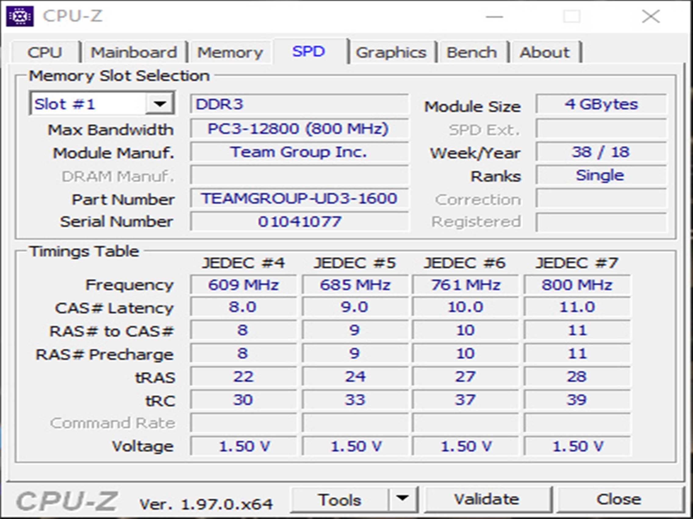 DDR3 4GB TeamGroup 12800 -Komputer