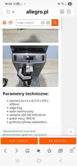 Ekspres Cisnieniowy SAECO LIRIKO