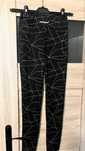 Spodnie legginsy Bekkin czarne geometryczne wzory rozm S nowe!