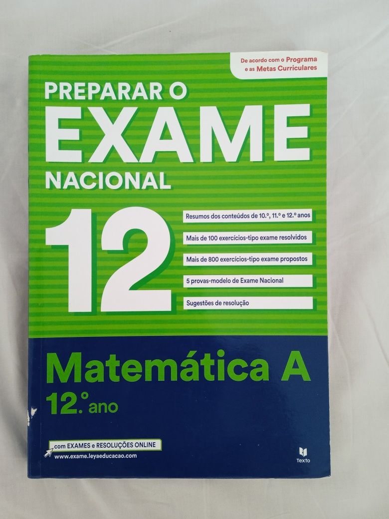 Livros de preparação para o exame Matemática A 12o ano