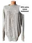 Wełniany ciepły sweter męski damski warm oversize wełna George M L XL