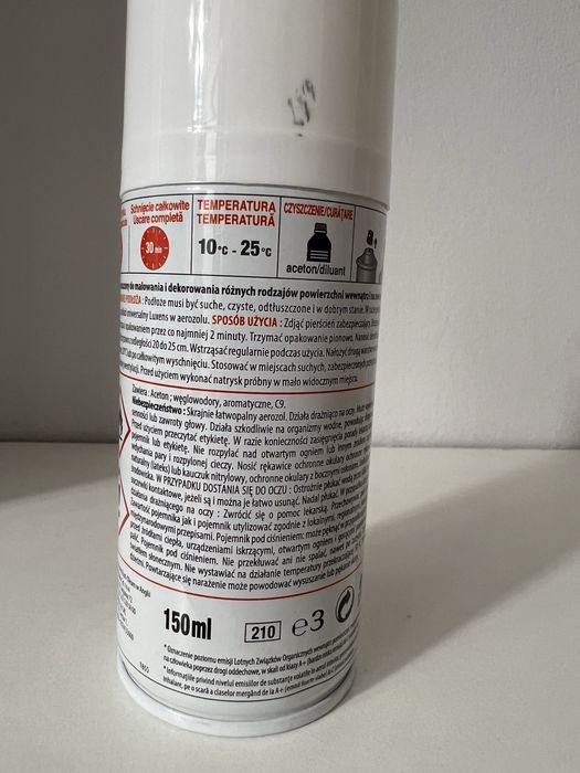 Okazja! Luxens lakier dekoracyjny biały do zewnątrz na zewnątrz 150 ml