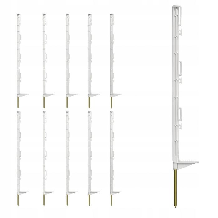 PALIKI do pastucha elektrycznego 105CM POMELAC do drutu, taśmy 10szt.