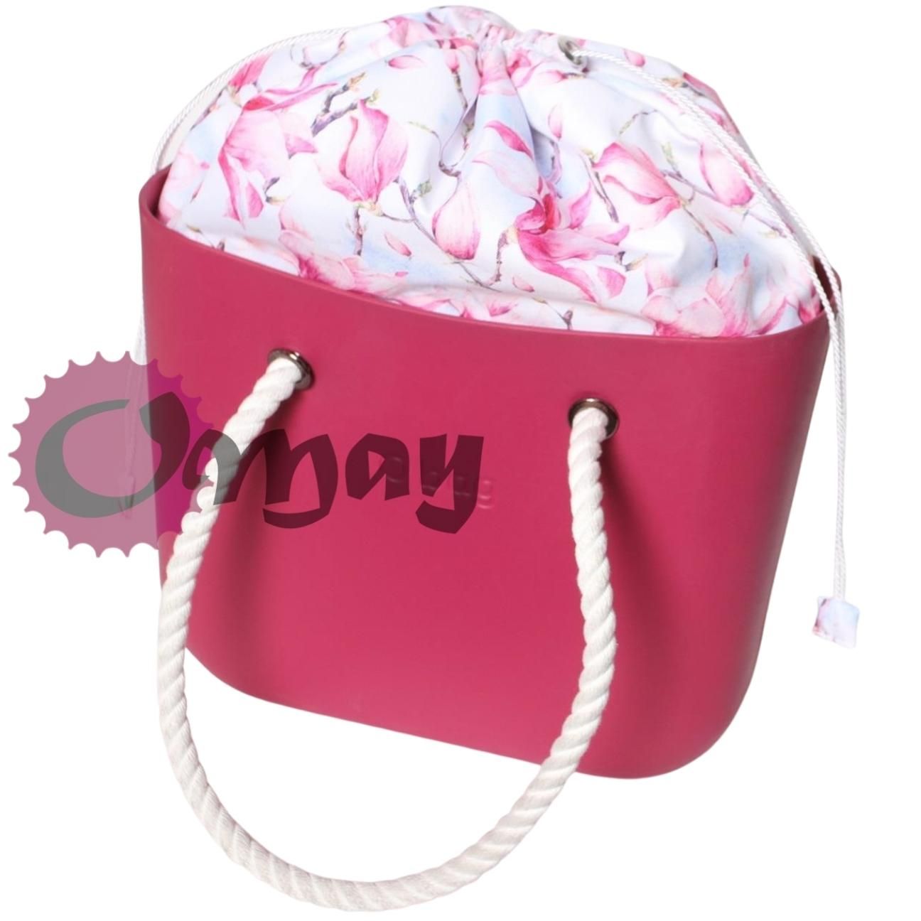 organizer OBAG STANDARD WOREK magnolie kwiaty pudrowe 2 kieszenie OMAY