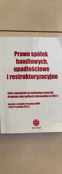 Prawo spółek handlowych, upadł. i restrukturyzacyjne, Ius Vitae, 2022