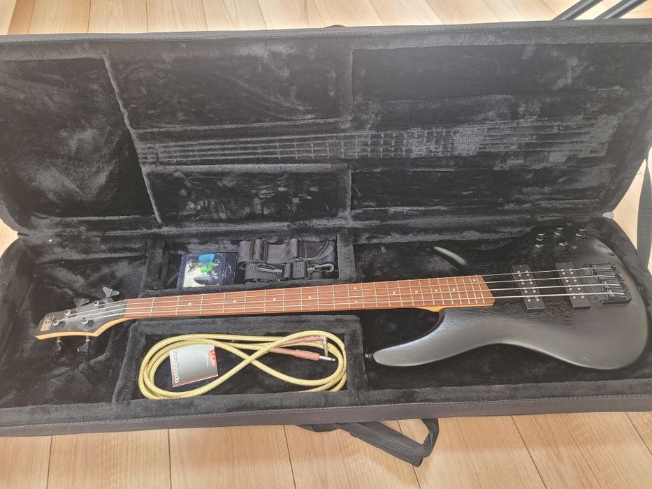Ibanez SR300EB Weathered Black gitara basowa + dodatki