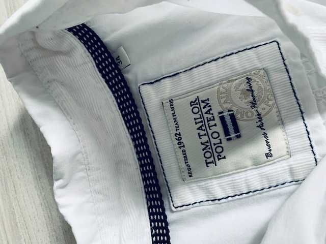 Koszula Tom Tailor Polo Team 34 biała bluzka z kołnierzykiem