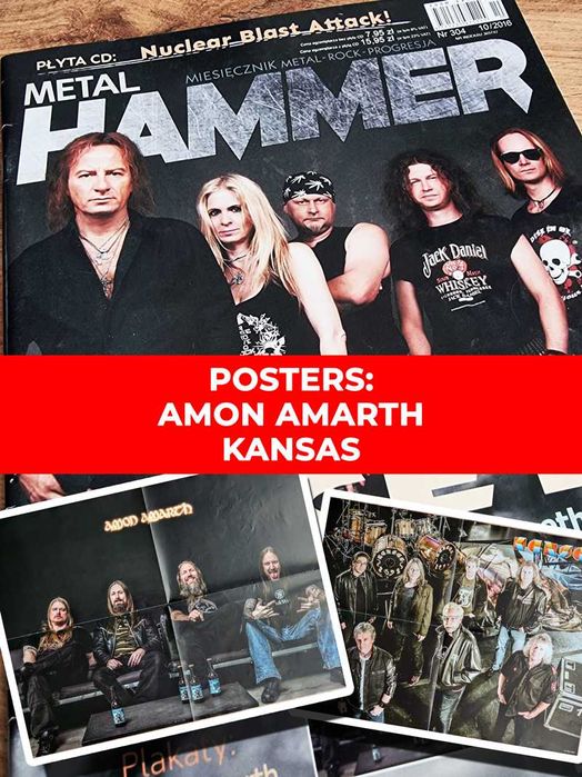 Metal Hammer 10/2016 - Ceti, Plakaty: Amon Amarth, Kansas