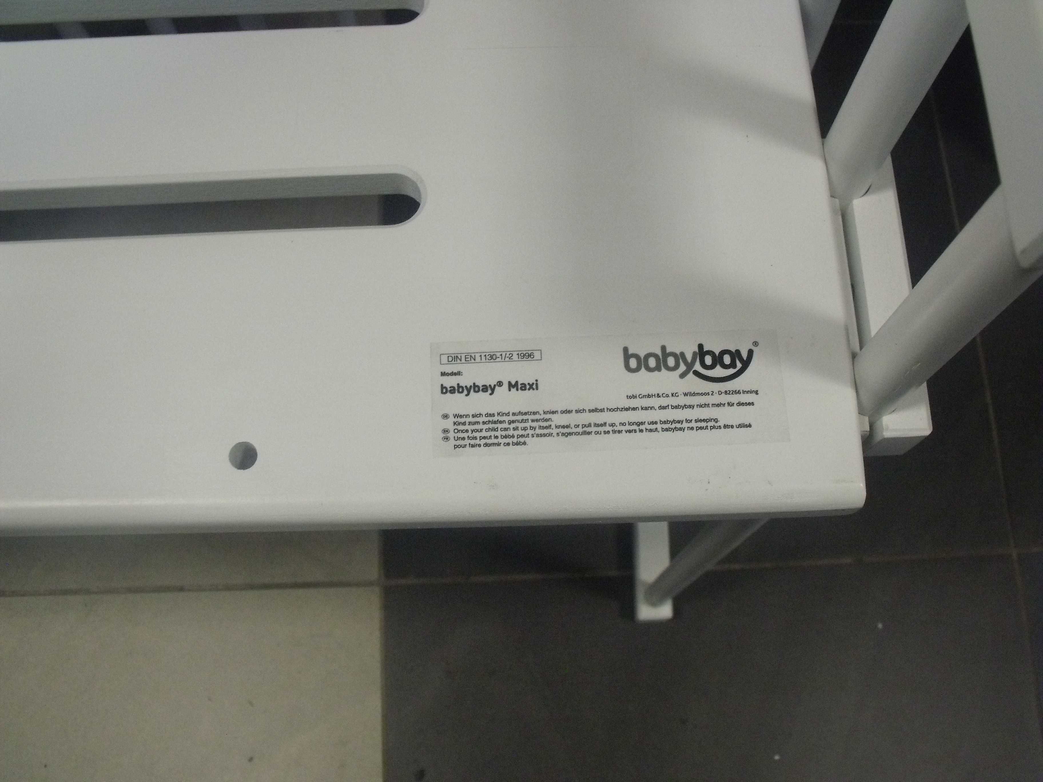 Łóżeczko dostawne dostawka drewniane białe babybay Boxspring