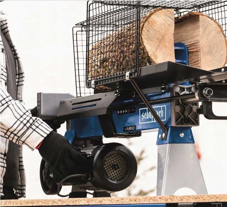 Rębak Łuparka do Drewna Hydrauliczna 2200W Zestaw Stojak 7 Ton
