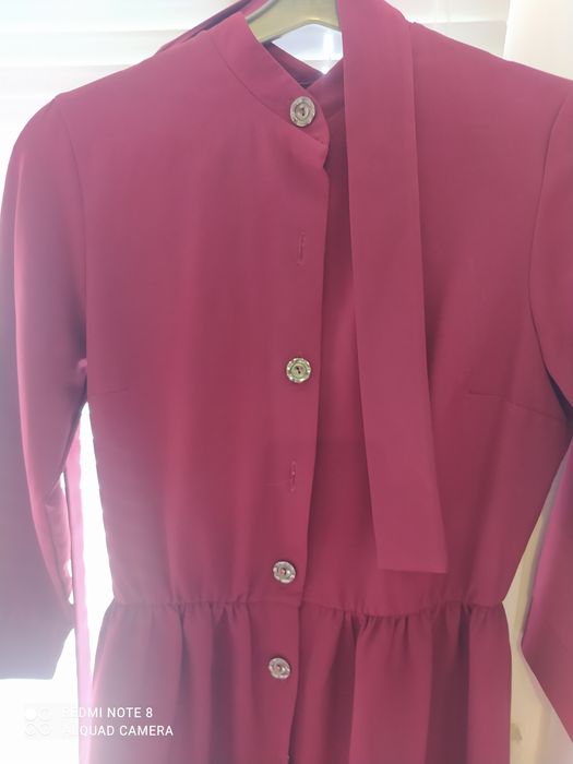 Платье миди, плаття цвета марсала M, сукня