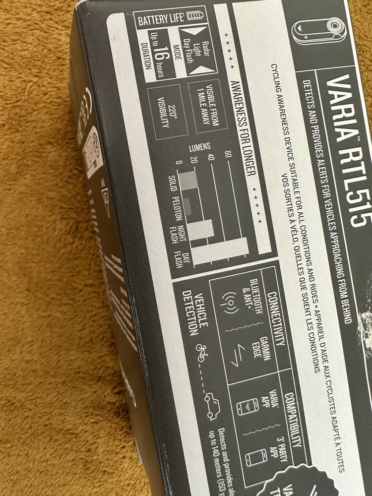 Lampka Radar Garmin Varia RTL515