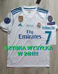 Koszulka Real Madryt 2017/18, Biała Ronaldo 7, S, M, L, XL