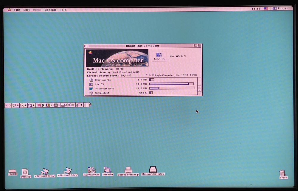 Apple Power Macintosh 7200/75 (Макинтош модель М3979) винтаж
