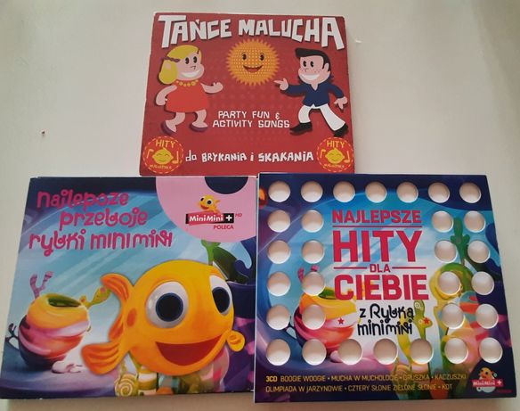 5 płyt CD piosenki dla dzieci hity Rybki Mini Mini