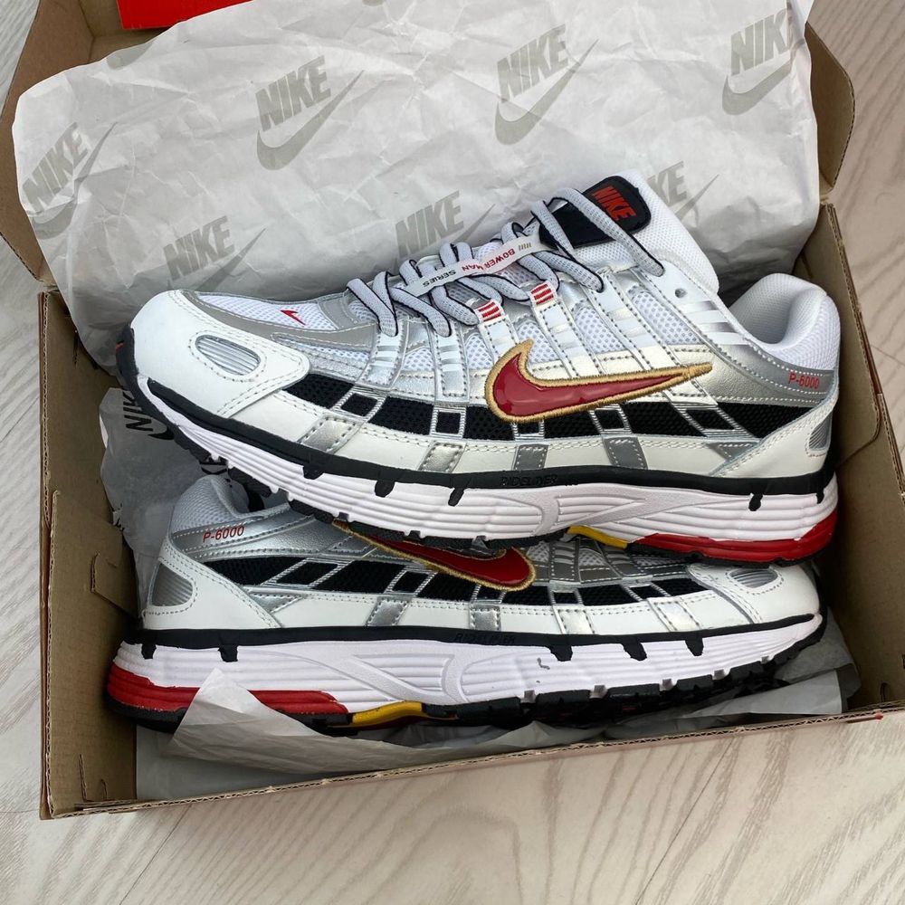 Кросівки Nike P-6000 white&red/найк п 6000