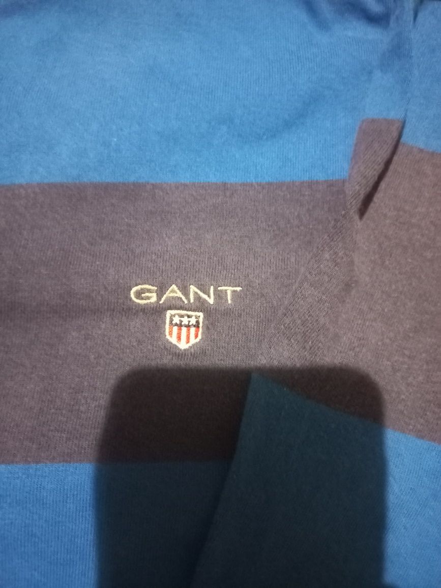 Футболка-рубашка поло Ганта длинним рукавом (Gant)