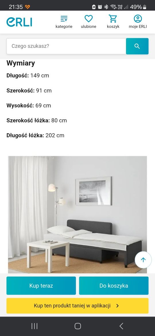 Łóżko pojedyncze IKEA Bygget