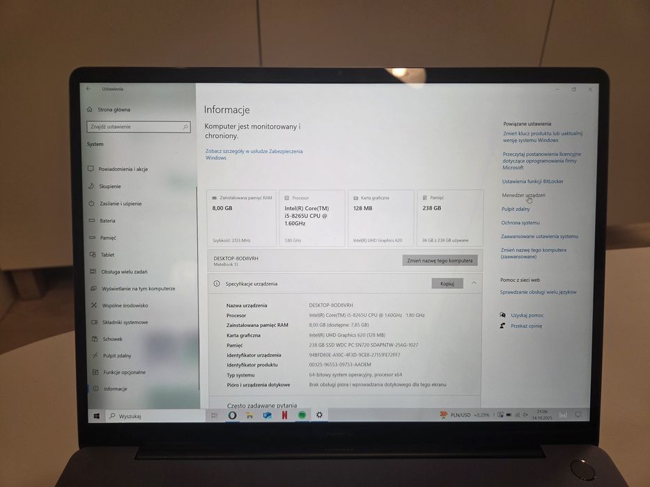 Laptop Huawei MateBook 13