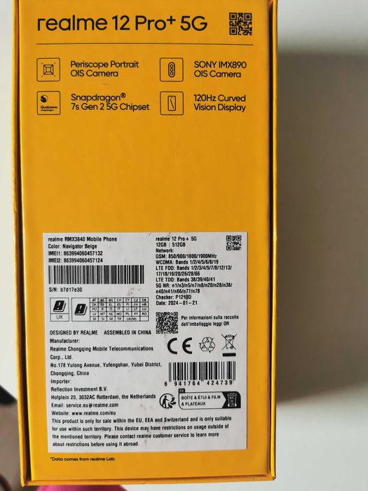 ReRealme 12 Pro+ 12/512GB Navigator Beige.