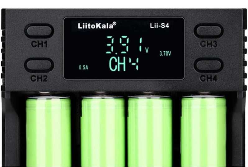 Оригинал! Зарядное устройство LiitoKala S4 Lii-S4 18650 21700 AA AAA