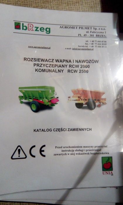 Katalog do rcw, rnw 2500