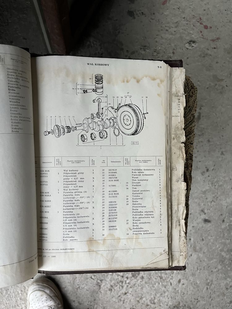 katalog częśći ciagnika mf235 orgynialna