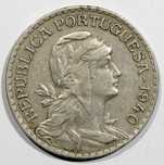 Republica Portuguesa - 1 Escudo 1940 MBC