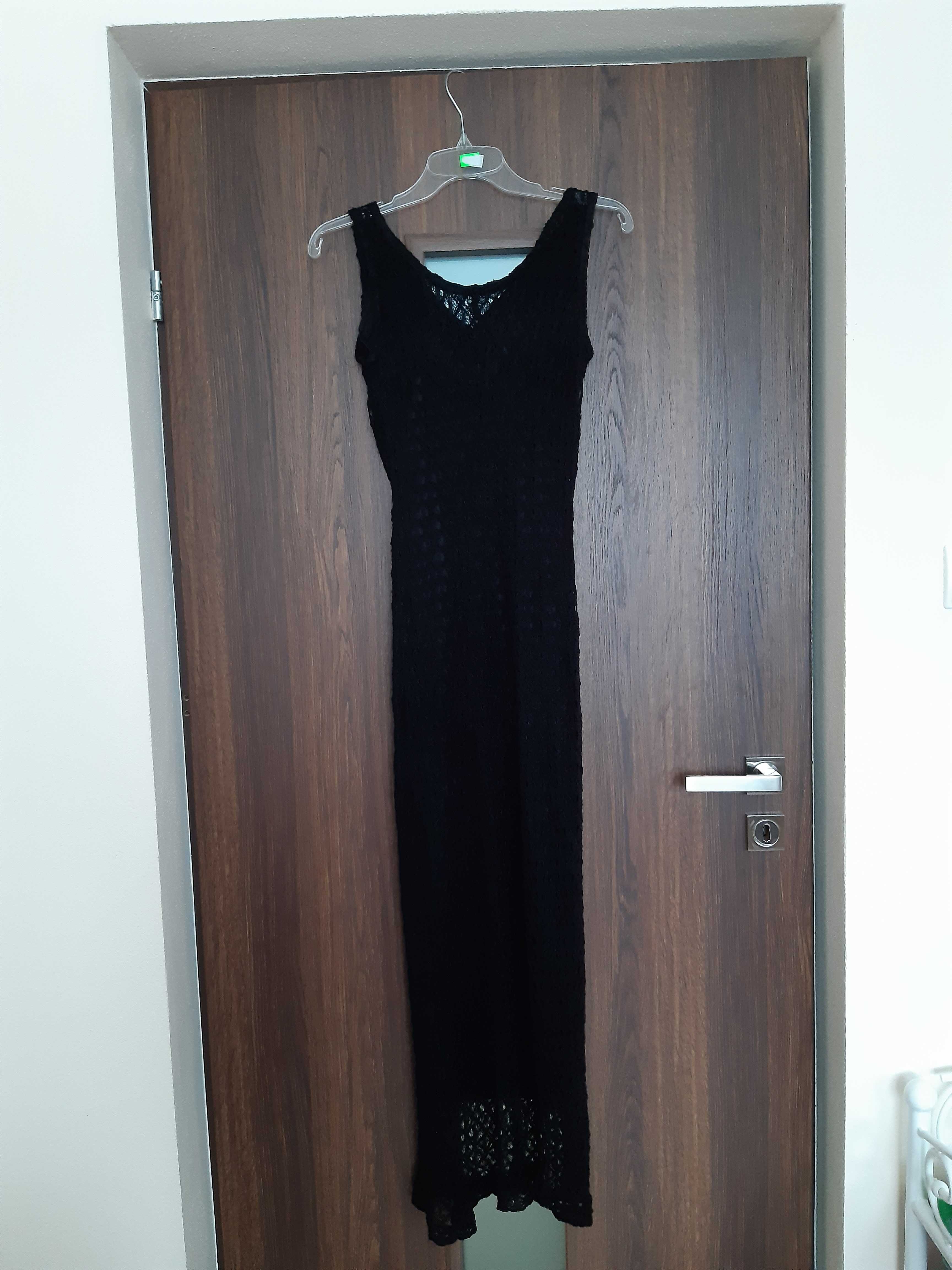 Długa czarna suknia XS/S