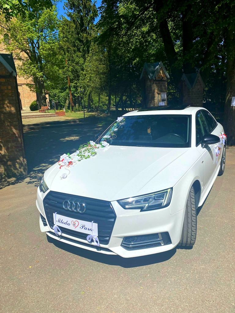 Samochód do ślubu,  białe Audi A4