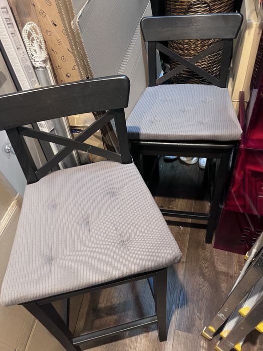 2 krzesła Ikea Ingolf z poduszkami