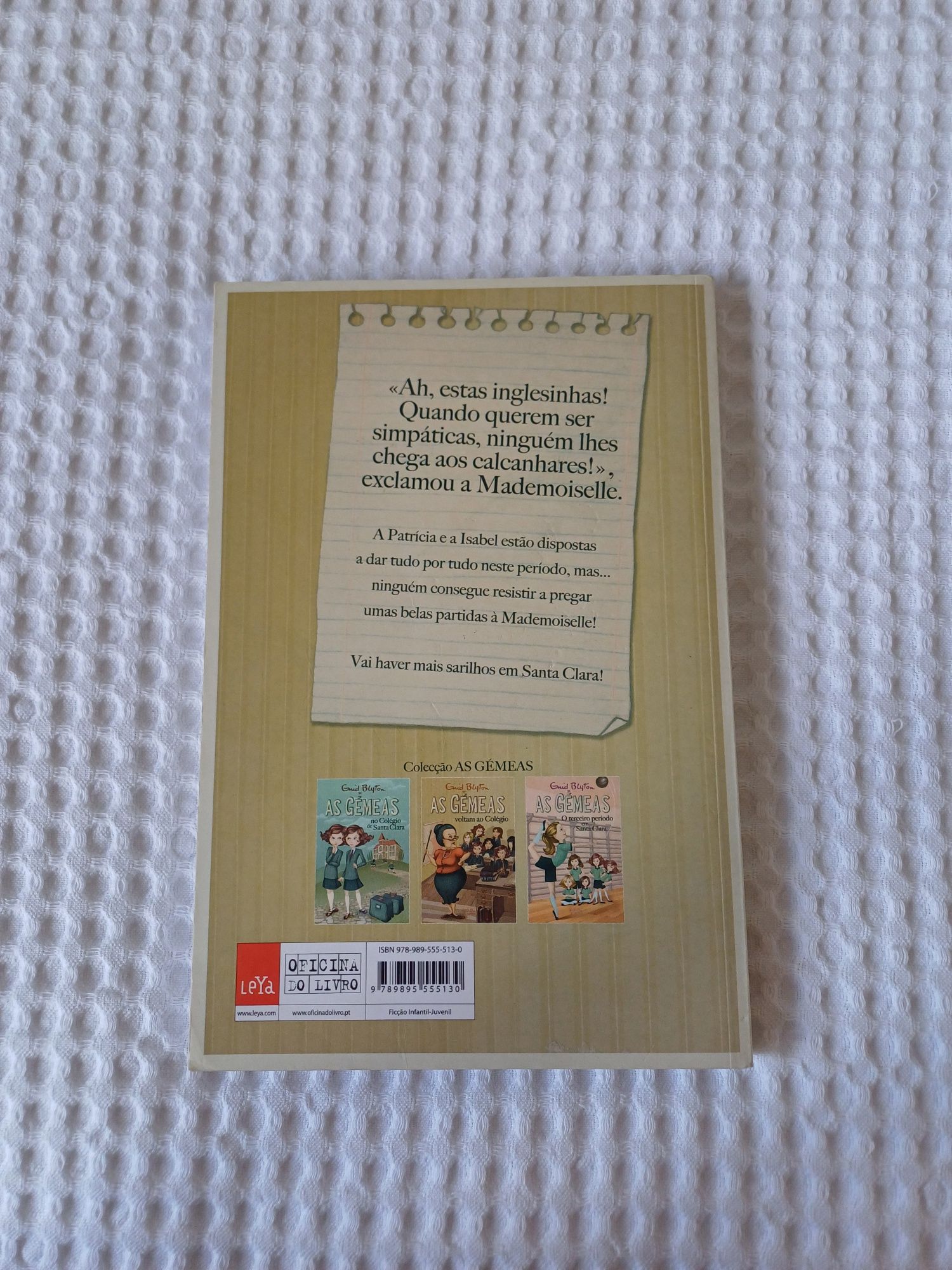 Livro As Gémeas, voltam ao colégio