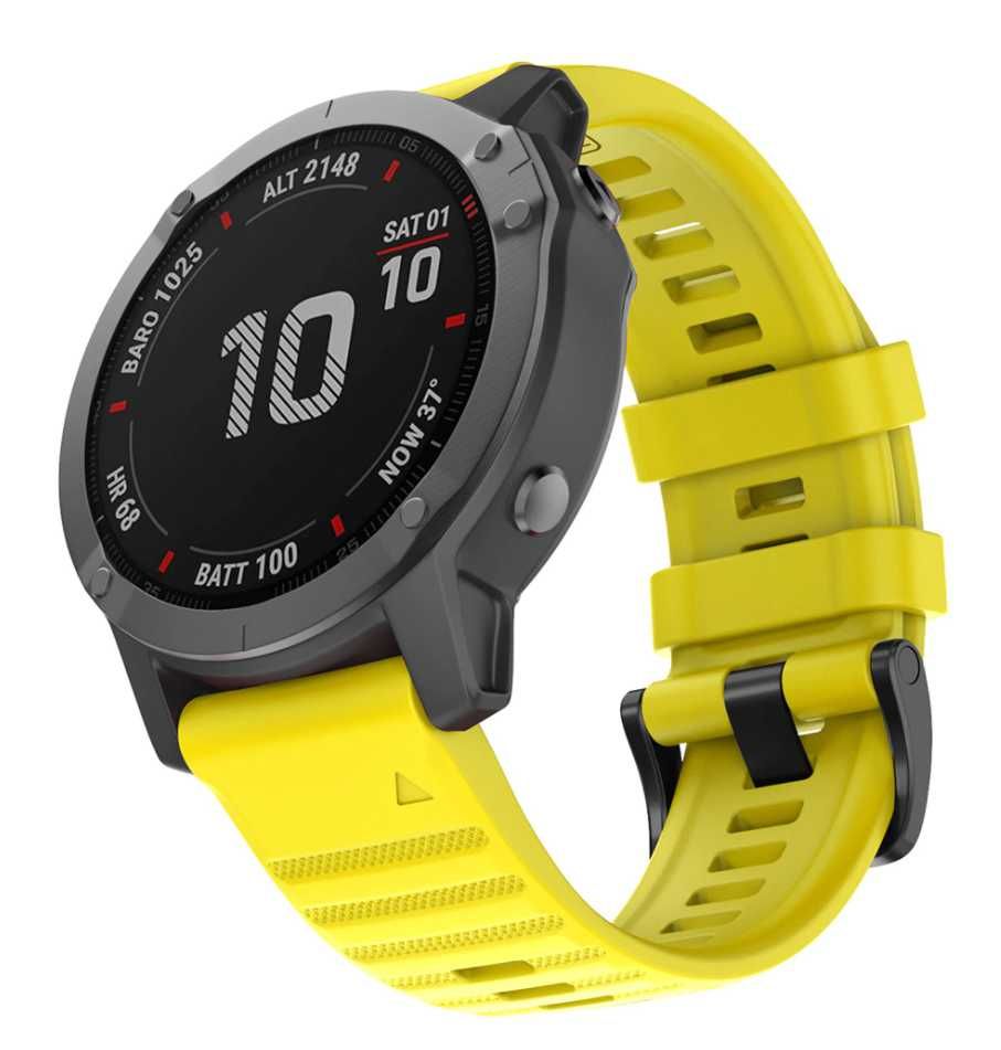 Pasek do Garmin Fenix 3 / 5X / 6X/ 7X / Coros Vertix 2 /Tactix 7 Żółty