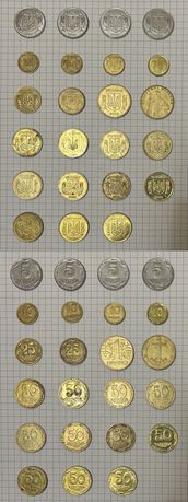 Украинские монеты, телефонные жетоны, метро
