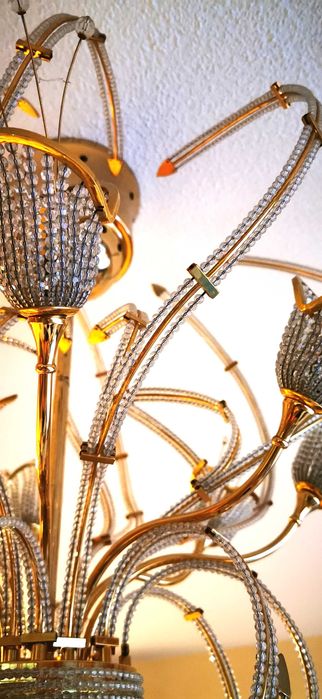 Lustre em cristal de Murano peça única anos 80