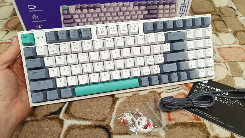 Механічна клавіатура з HOT-SWAP Machenike K500 94Key RED SWITCH RGB п